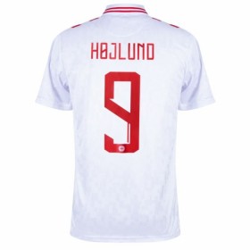 Dánsko Hojlund 9 Domácí ME 2024 - Fotbalové Dresy (S/S)